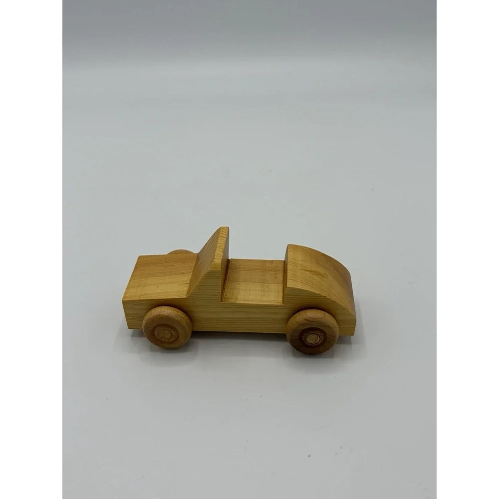 Handmade 2 Seater Model‎ Wooden Car Handcrafted Classical Rolling Toy 4.5